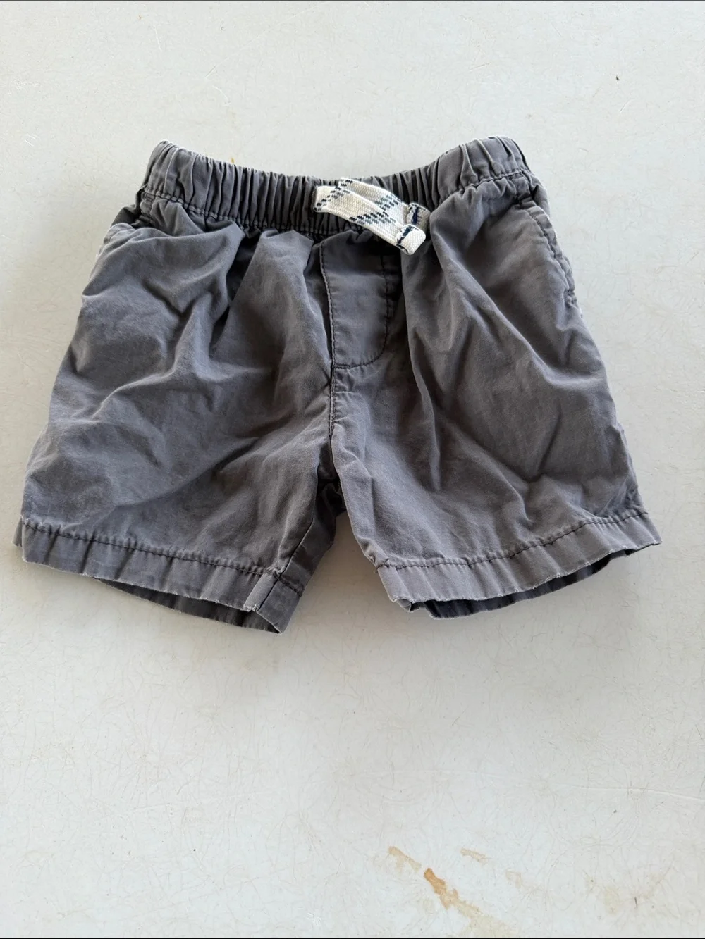 Carter's Gray Elastic-Waist Toddler Shorts with Drawstring
